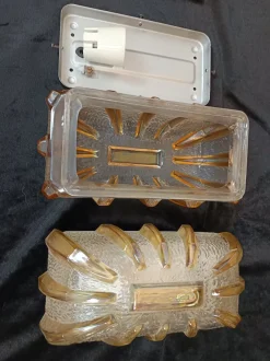 Pamono Vintage Glass Wall Lights, 1970s, Set of 2