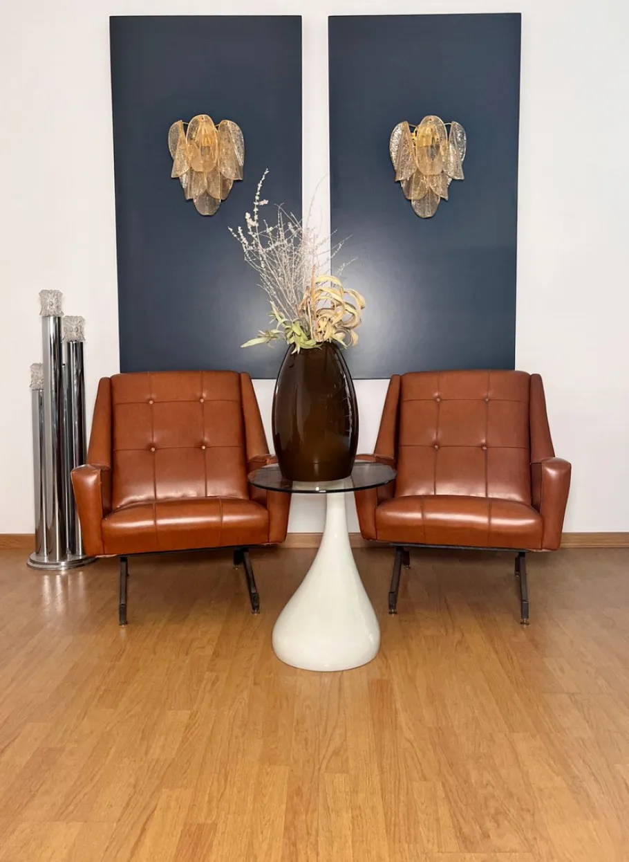 Best Pamono Vintage Gold Murano Glass Petal Wall Sconces from Rondini, 1990s, Set of 2