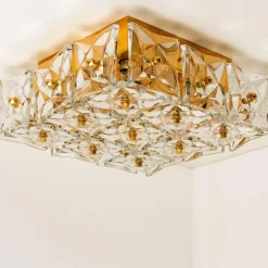 Discount Pamono Vintage Gold-Plated Crystal Glass Wall Light by Kinkeldey, 1970s