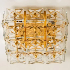 Discount Pamono Vintage Gold-Plated Crystal Glass Wall Light by Kinkeldey, 1970s