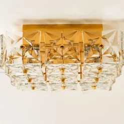 Discount Pamono Vintage Gold-Plated Crystal Glass Wall Light by Kinkeldey, 1970s