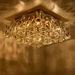 Discount Pamono Vintage Gold-Plated Crystal Glass Wall Light by Kinkeldey, 1970s