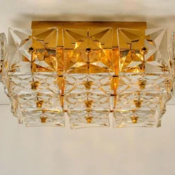 Discount Pamono Vintage Gold-Plated Crystal Glass Wall Light by Kinkeldey, 1970s