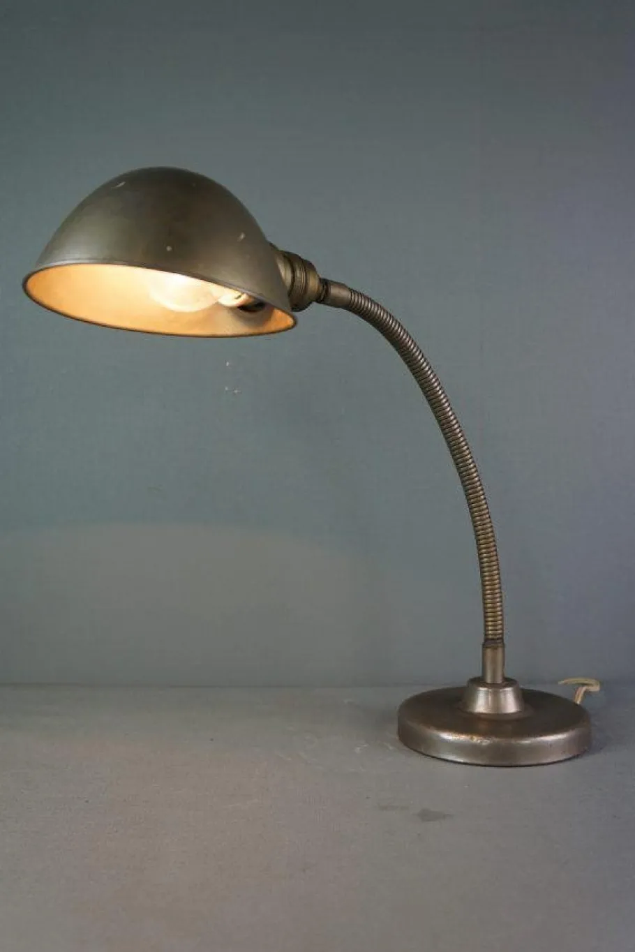 Pamono Vintage Goose Neck Metal Desk Lamp