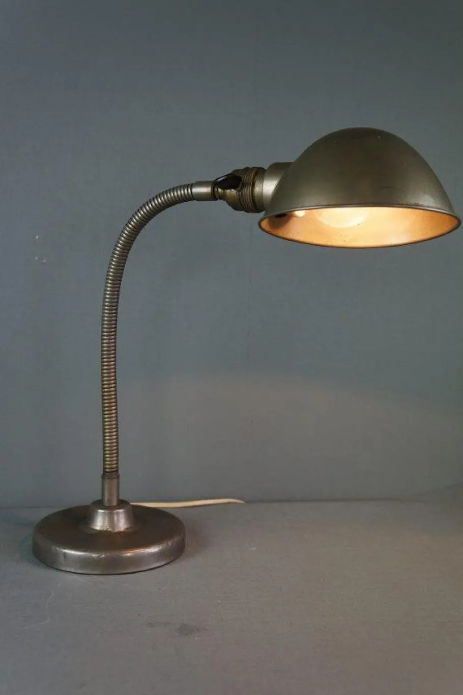 Pamono Vintage Goose Neck Metal Desk Lamp