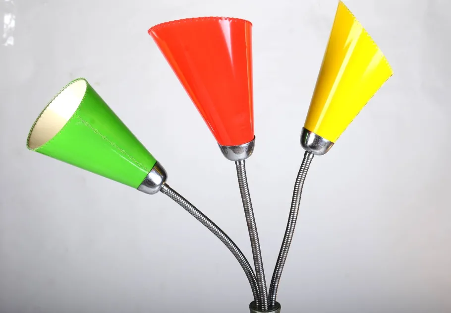 New Pamono Vintage Goosenecks Floor Lamp from Lidokov, 1960s