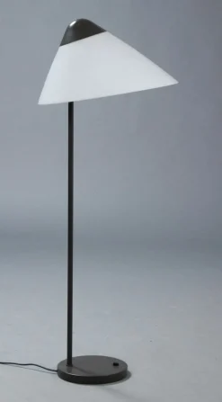 Best Pamono Vintage Gray-Brown Opala Floor Lamp by Hans J. Wegner for Louis Poulsen