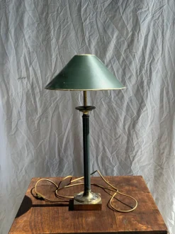 Discount Pamono Vintage Green and Gold Table Lamp, 1980s