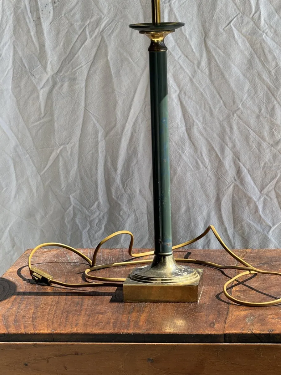Discount Pamono Vintage Green and Gold Table Lamp, 1980s