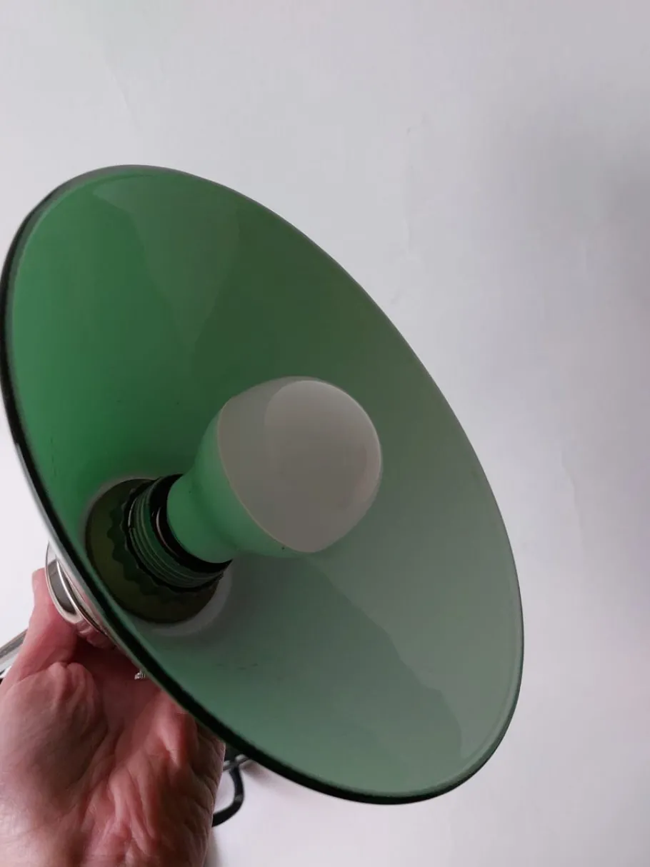 New Pamono Vintage Green Ceiling Lamp