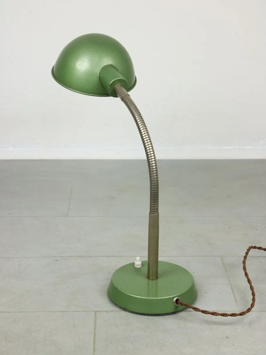 Discount Pamono Vintage Green Gooseneck Table Lamp