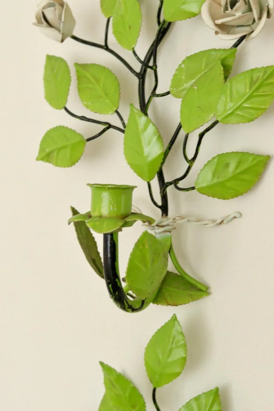 Best Pamono Vintage Green Metal Wall Sconce, Set of 2