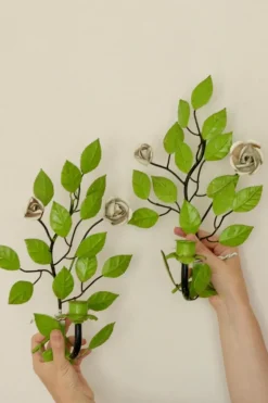 Best Pamono Vintage Green Metal Wall Sconce, Set of 2