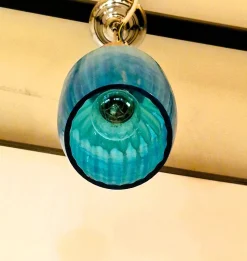 New Pamono Vintage Handcrafted Lantern Lamp with Hand-Blown Murano Glass, 1961