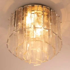 Clearance Pamono Vintage Handmade Ceiling Light in Murano Glass, Italy, 1980s