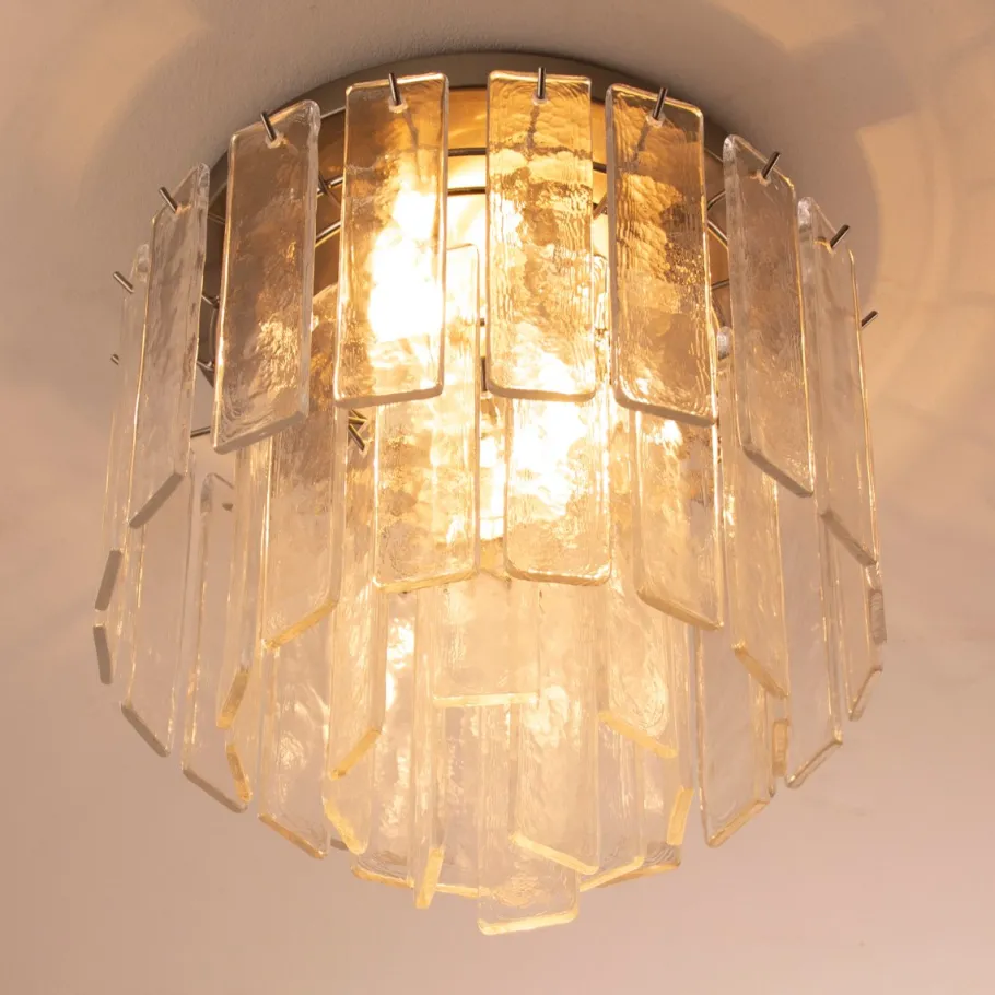 Clearance Pamono Vintage Handmade Ceiling Light in Murano Glass, Italy, 1980s