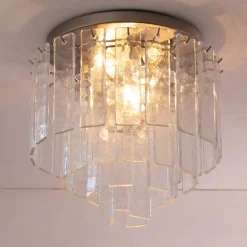 Clearance Pamono Vintage Handmade Ceiling Light in Murano Glass, Italy, 1980s