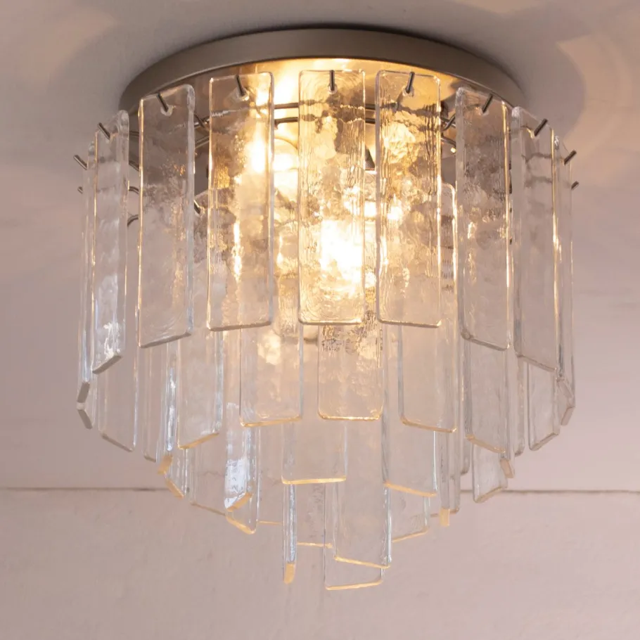 Clearance Pamono Vintage Handmade Ceiling Light in Murano Glass, Italy, 1980s