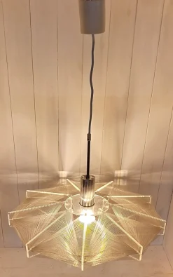 New Pamono Vintage Hanging Lamp in Acrylic Glass by Paul Secon for Sompex, 1970s