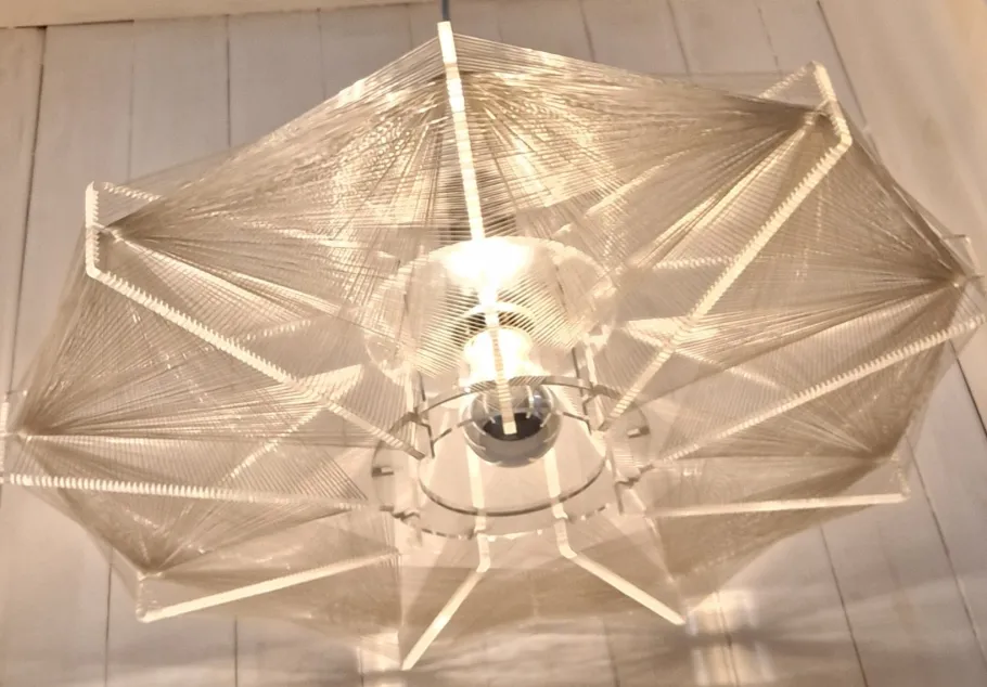 New Pamono Vintage Hanging Lamp in Acrylic Glass by Paul Secon for Sompex, 1970s