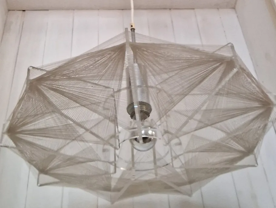 New Pamono Vintage Hanging Lamp in Acrylic Glass by Paul Secon for Sompex, 1970s