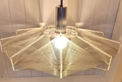 New Pamono Vintage Hanging Lamp in Acrylic Glass by Paul Secon for Sompex, 1970s