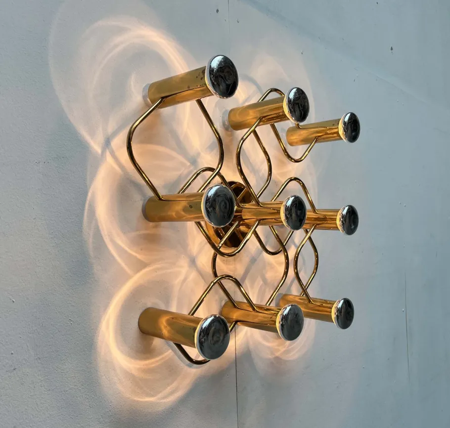 Clearance Pamono Vintage Hollywood Regency German Wall Lamp by Gaetano Sciolari for Leola, 1970s