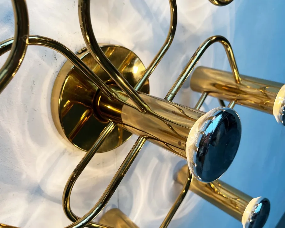 Clearance Pamono Vintage Hollywood Regency German Wall Lamp by Gaetano Sciolari for Leola, 1970s