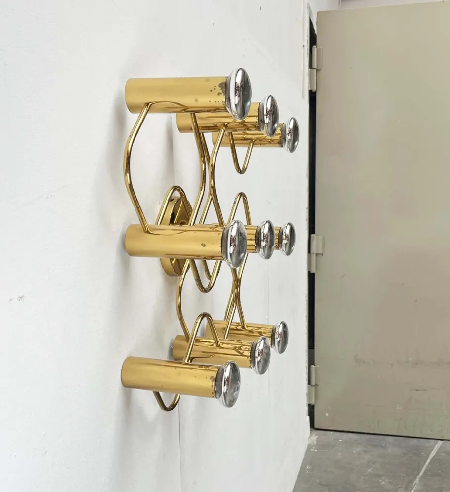 Clearance Pamono Vintage Hollywood Regency German Wall Lamp by Gaetano Sciolari for Leola, 1970s