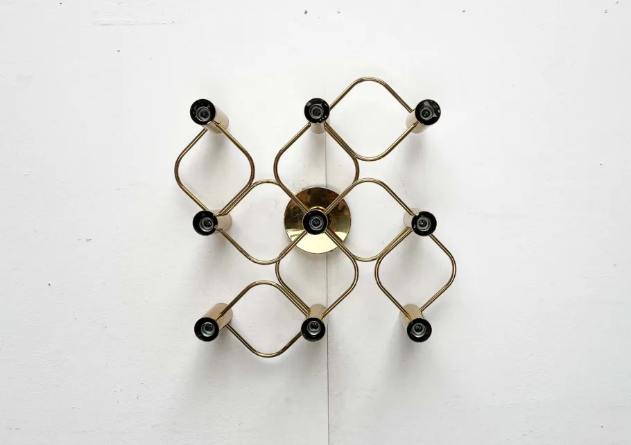 Clearance Pamono Vintage Hollywood Regency German Wall Lamp by Gaetano Sciolari for Leola, 1970s