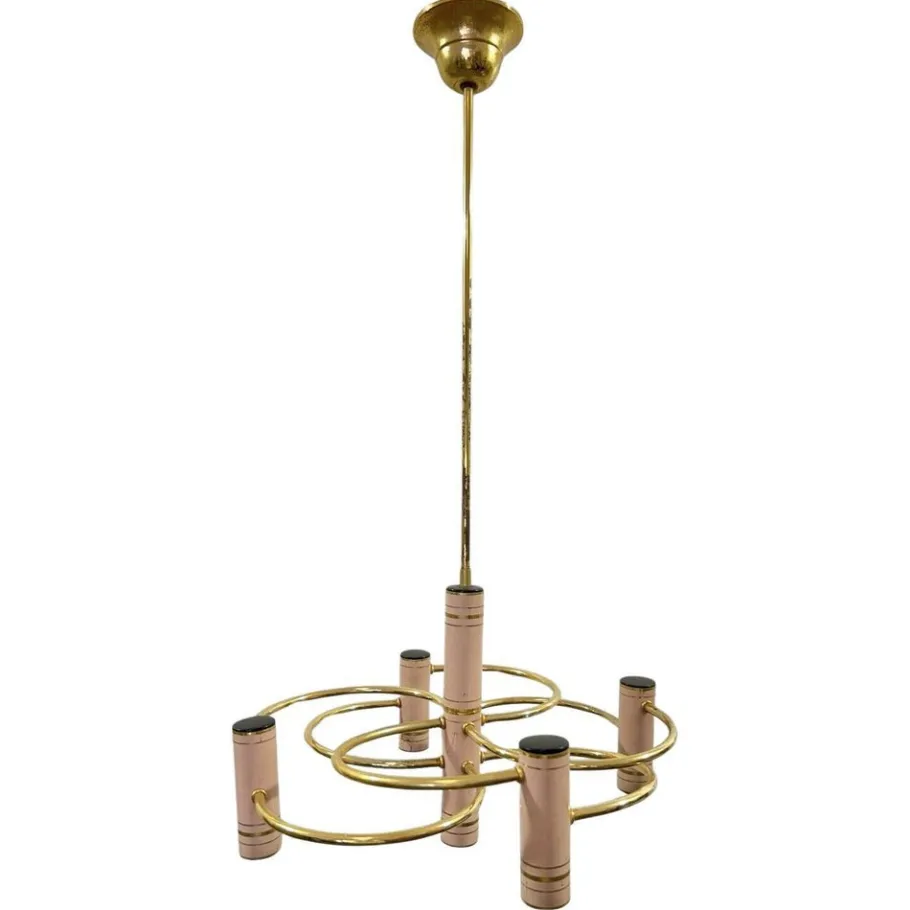 Discount Pamono Vintage Hollywood Regency Geometric Chandelier by Gaetano Sciolari, 1970s