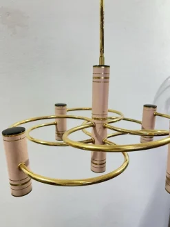 Discount Pamono Vintage Hollywood Regency Geometric Chandelier by Gaetano Sciolari, 1970s