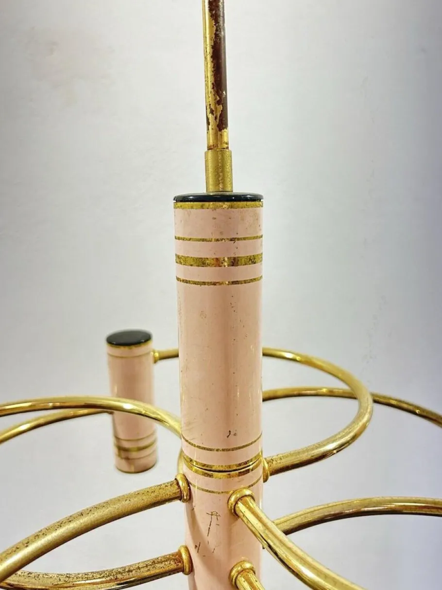 Discount Pamono Vintage Hollywood Regency Geometric Chandelier by Gaetano Sciolari, 1970s