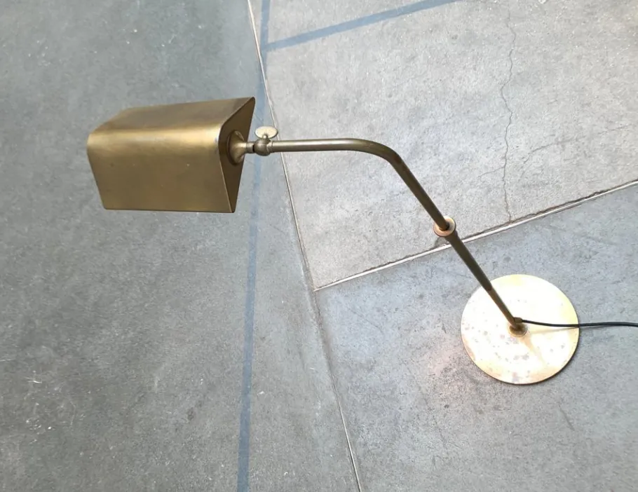 New Pamono Vintage Hollywood Regency German Brass Floor Lamp by Florian Schulz