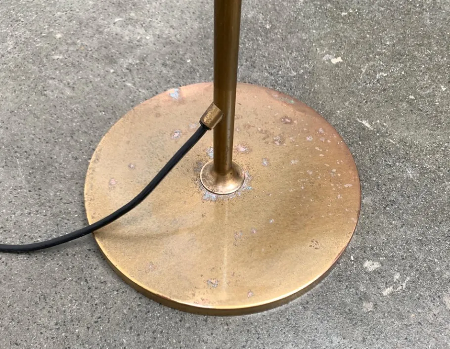 New Pamono Vintage Hollywood Regency German Brass Floor Lamp by Florian Schulz