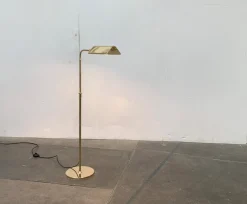 Pamono Vintage Hollywood Regency German Brass Floor Lamp by Florian Schulz