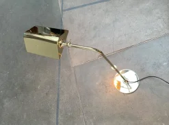 Pamono Vintage Hollywood Regency German Brass Floor Lamp by Florian Schulz