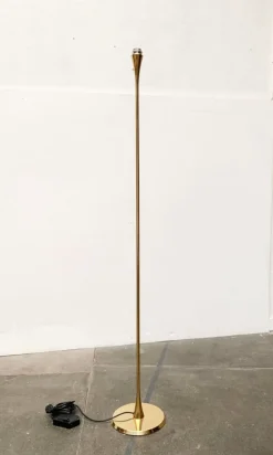 Outlet Pamono Vintage Hollywood Regency Style Model Lonea Floor Lamp in Brass by Florian Schulz