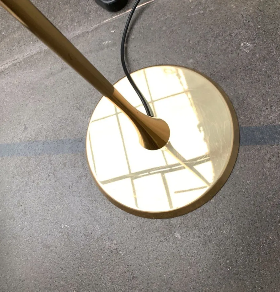 Outlet Pamono Vintage Hollywood Regency Style Model Lonea Floor Lamp in Brass by Florian Schulz