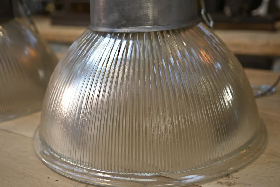 Sale Pamono Vintage Holophane Glass Pendant Lamp, 1950