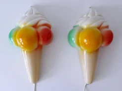 Best Pamono Vintage Ice Cream Cone Sconce / Wall Lamp, Germany, 1980s
