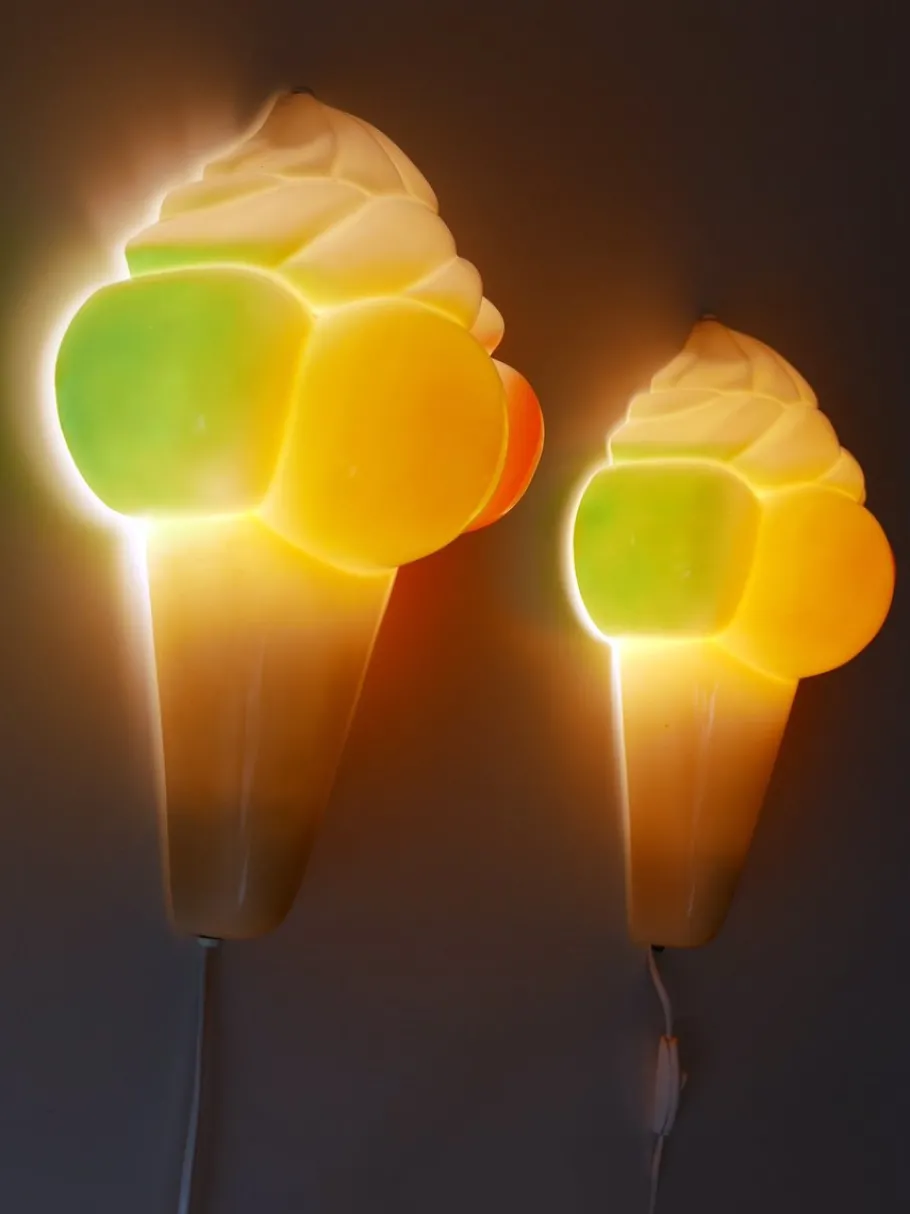 Best Pamono Vintage Ice Cream Cone Sconce / Wall Lamp, Germany, 1980s