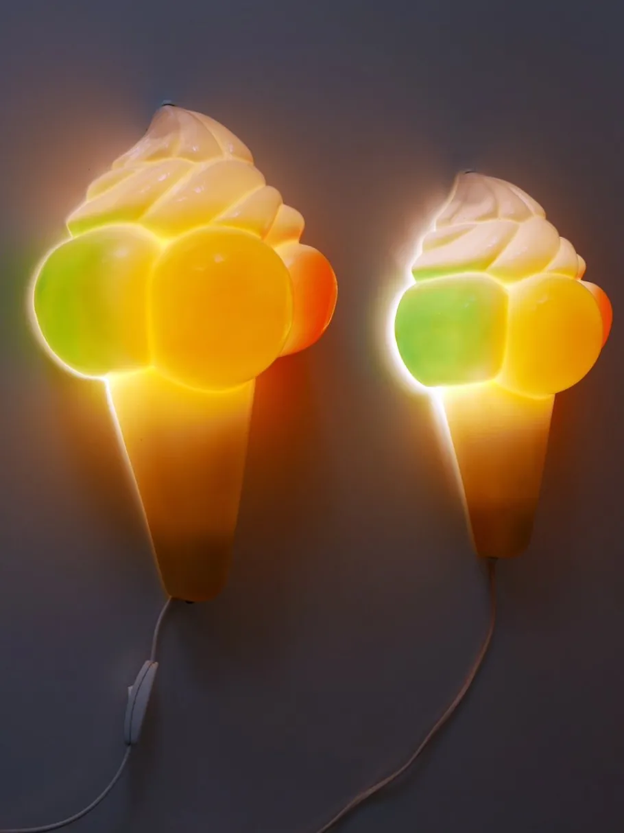 Best Pamono Vintage Ice Cream Cone Sconce / Wall Lamp, Germany, 1980s
