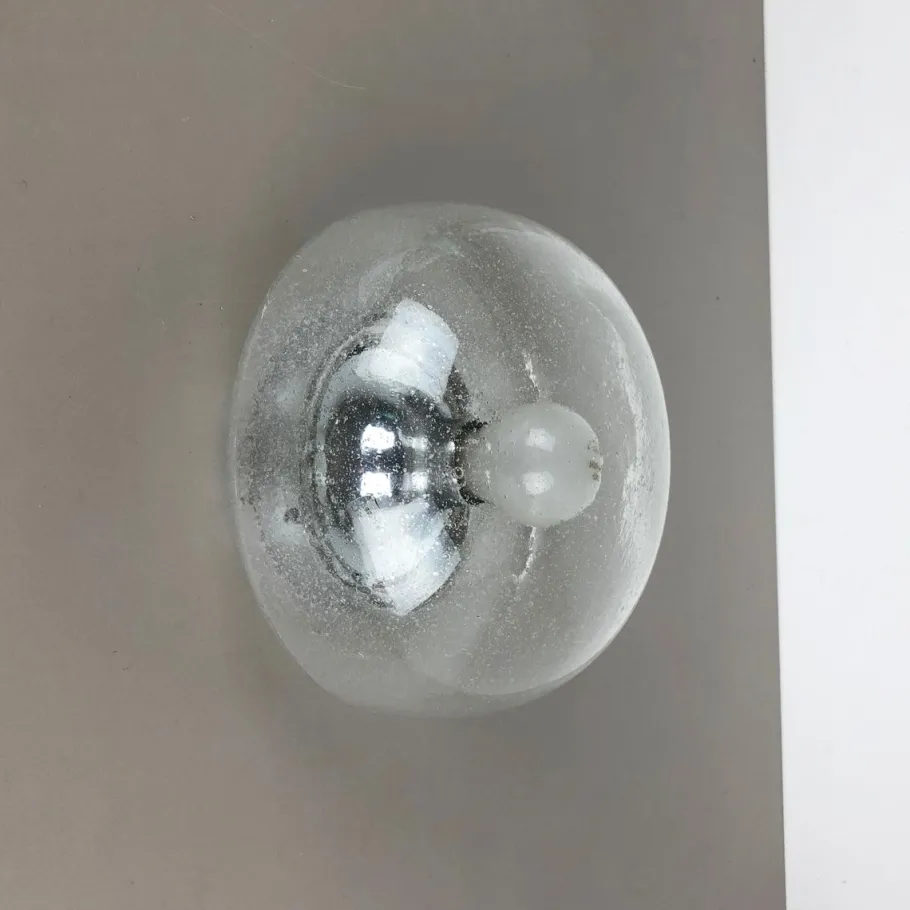 Best Pamono Vintage Ice Glass Bubble Wall Light from Hillebrand Leuchten, Germany