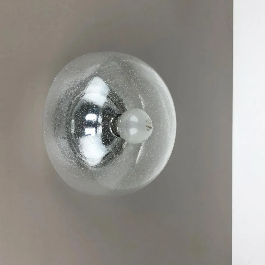 Best Pamono Vintage Ice Glass Bubble Wall Light from Hillebrand Leuchten, Germany