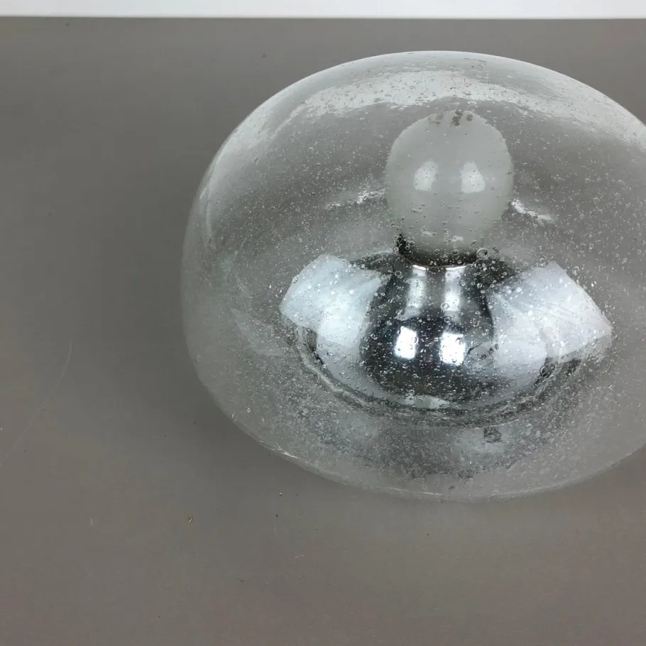 Best Pamono Vintage Ice Glass Bubble Wall Light from Hillebrand Leuchten, Germany
