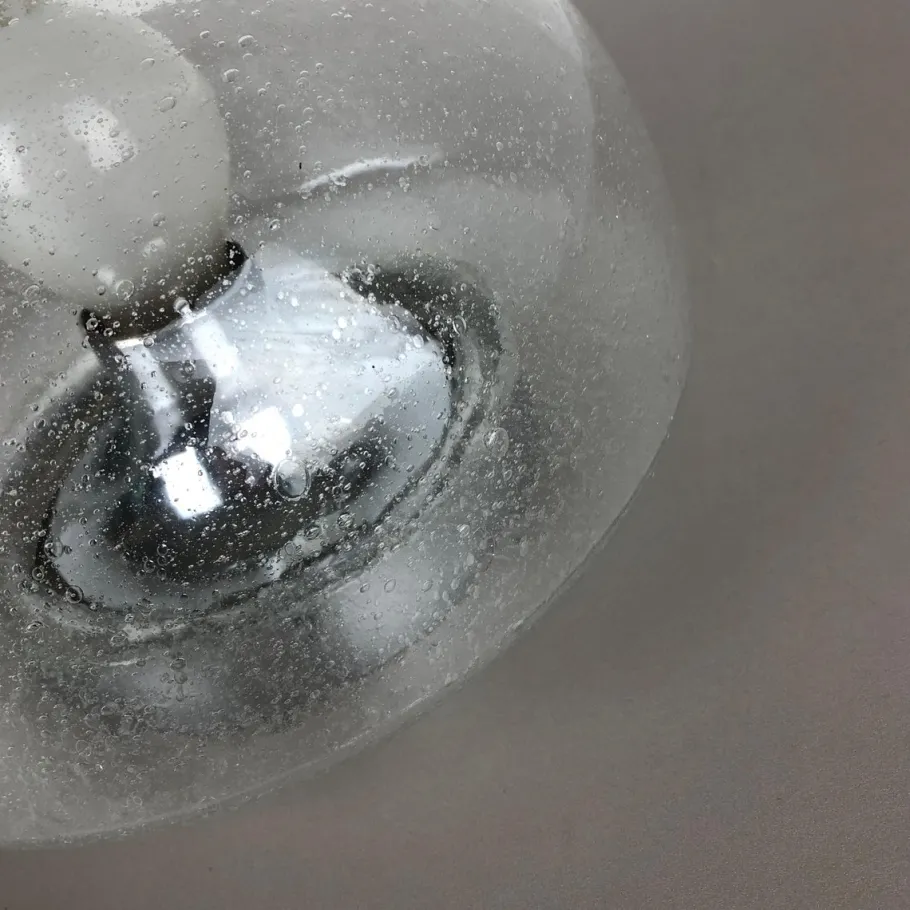 Best Pamono Vintage Ice Glass Bubble Wall Light from Hillebrand Leuchten, Germany