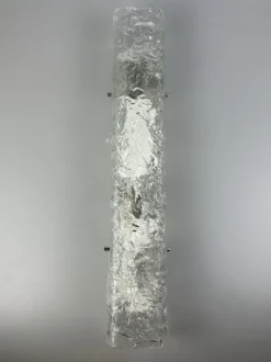 New Pamono Vintage Ice Glass Wall Lamp by J.T. Kalmar, 1960s