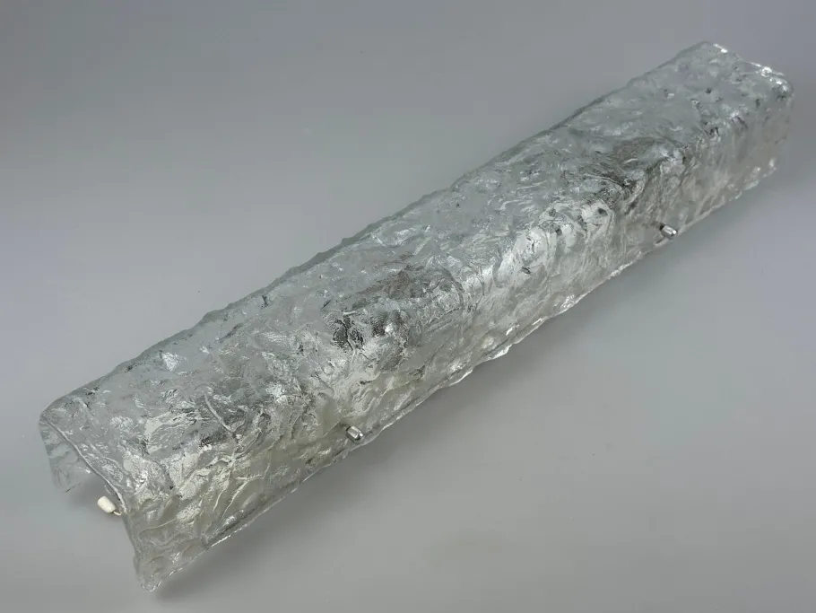 New Pamono Vintage Ice Glass Wall Lamp by J.T. Kalmar, 1960s