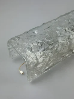 New Pamono Vintage Ice Glass Wall Lamp by J.T. Kalmar, 1960s